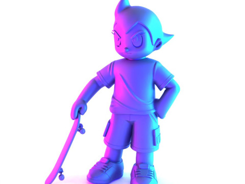 3D Printing Astro Boy Skater toy Modello 3D