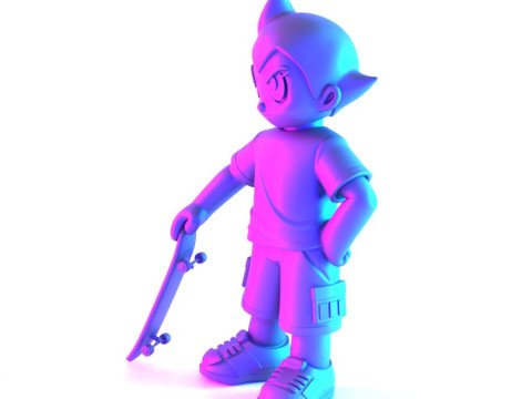 3D Printing Astro Boy Skater toy Modello 3D