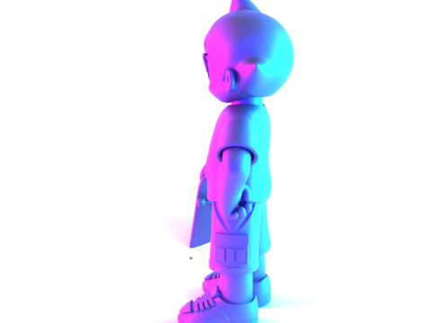 3D Printing Astro Boy Skater toy Modello 3D