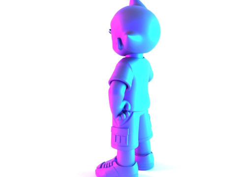 3D Printing Astro Boy Skater toy Modello 3D