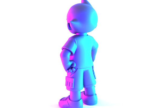 3D Printing Astro Boy Skater toy Modello 3D