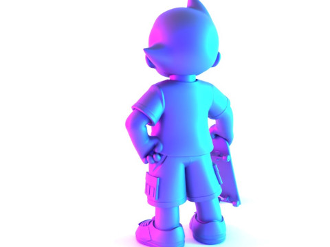 3D Printing Astro Boy Skater toy Modello 3D