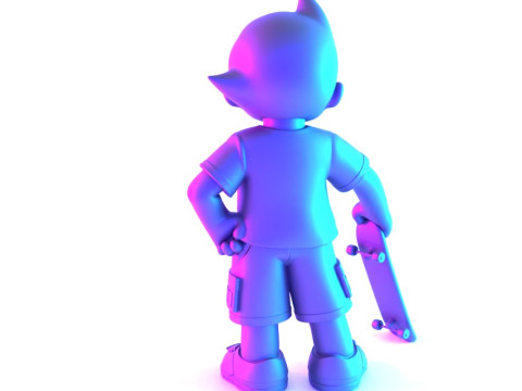 3D Printing Astro Boy Skater toy Modello 3D