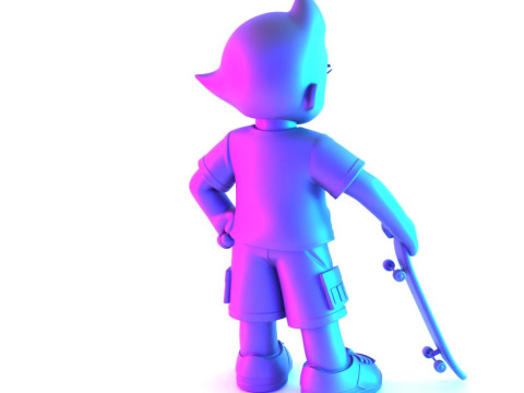 3D Printing Astro Boy Skater toy Modello 3D
