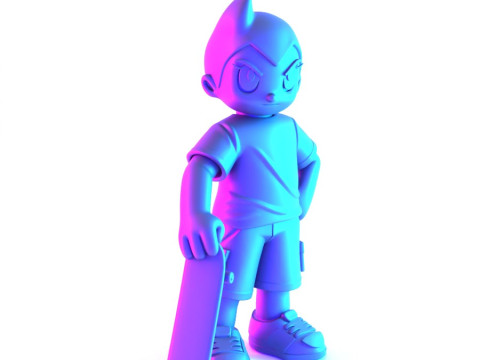 3D Printing Astro Boy Skater toy Modello 3D