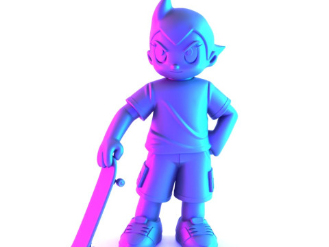 3D Printing Astro Boy Skater toy Modello 3D