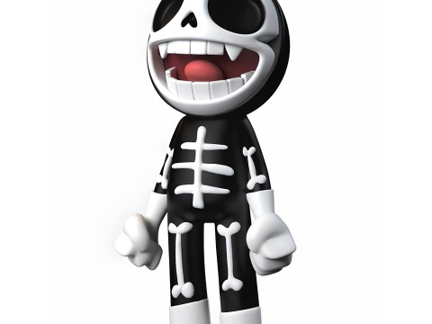 3D Printing Chibi Skull toy 3D Модель