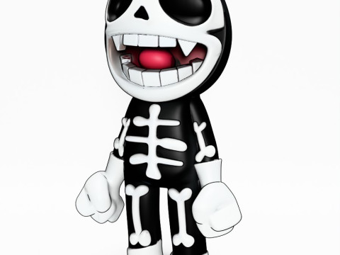 3D Printing Chibi Skull toy 3D Model