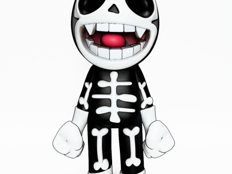 3D Printing Chibi Skull toy 3D Model