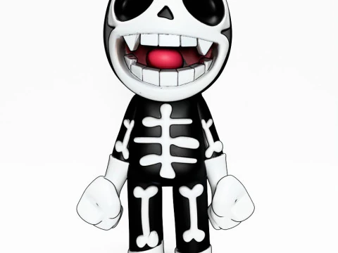 3D Printing Chibi Skull toy 3D Model