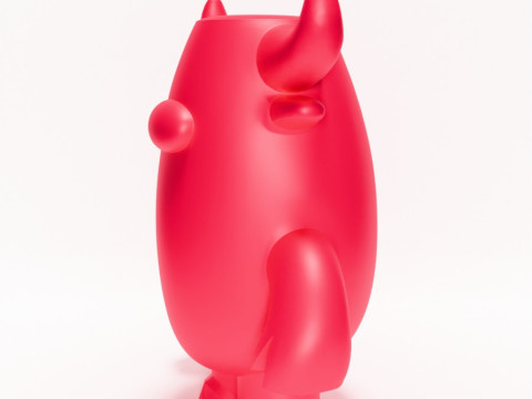 3D Printing Bull Minimalist toy 3Dモデル