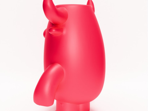 3D Printing Bull Minimalist toy 3Dモデル