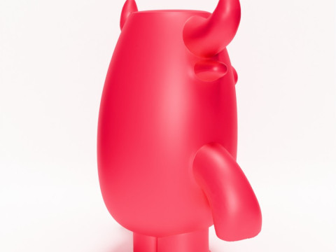 3D Printing Bull Minimalist toy 3Dモデル