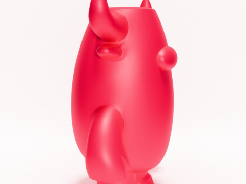 3D Printing Bull Minimalist toy 3Dモデル