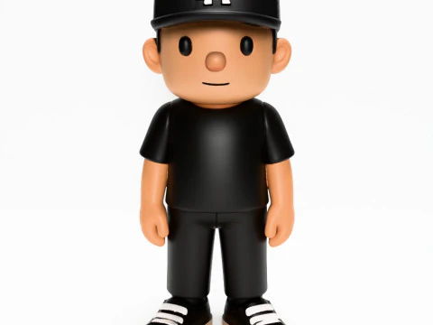 3D Printing Basic Boy LA toy 3D Model