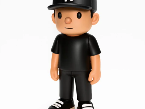 3D Printing Basic Boy LA toy 3D Model