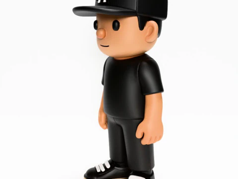 3D Printing Basic Boy LA toy 3D Model
