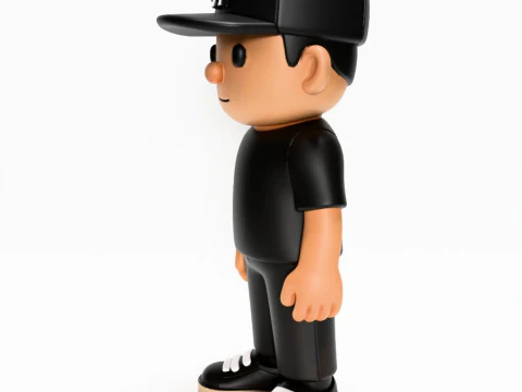 3D Printing Basic Boy LA toy 3D Model