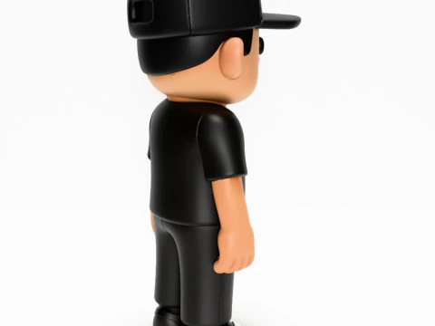 3D Printing Basic Boy LA toy 3D Model