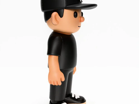 3D Printing Basic Boy LA toy 3D Model