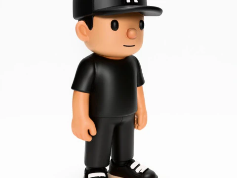 3D Printing Basic Boy LA toy 3D Model