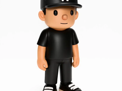 3D Printing Basic Boy LA toy 3D Model