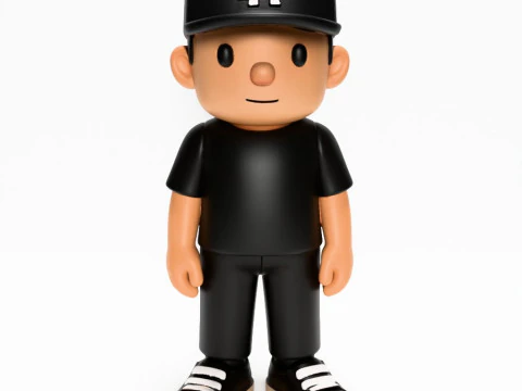 3D Printing Basic Boy LA toy 3D Model