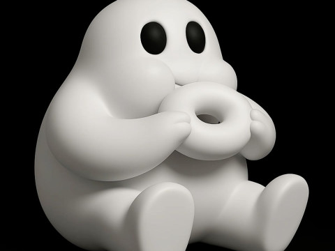 3D Printing Cutie Donut Ghost toy 3D Модель