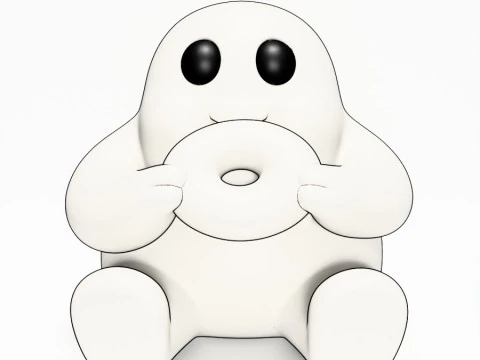 3D Printing Cutie Donut Ghost toy 3D Model
