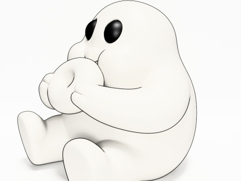3D Printing Cutie Donut Ghost toy 3D Model