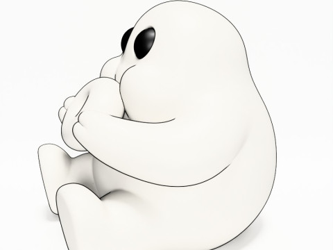 3D Printing Cutie Donut Ghost toy 3D Model