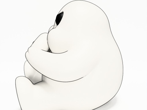 3D Printing Cutie Donut Ghost toy 3D Model