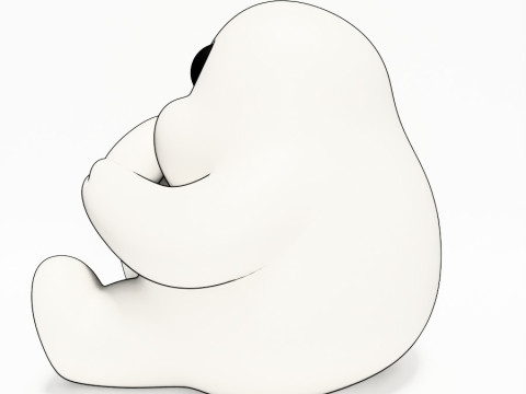 3D Printing Cutie Donut Ghost toy 3D Model