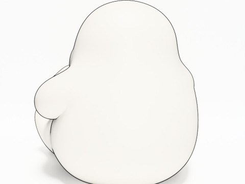 3D Printing Cutie Donut Ghost toy 3D Model