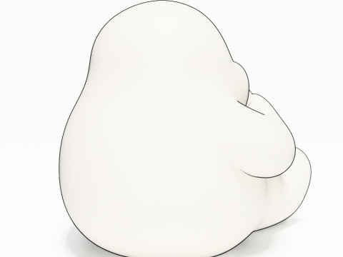 3D Printing Cutie Donut Ghost toy 3D Model