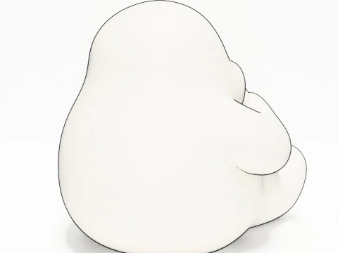 3D Printing Cutie Donut Ghost toy 3D Model