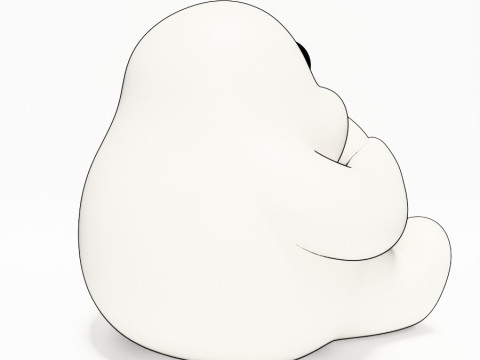 3D Printing Cutie Donut Ghost toy 3D Model