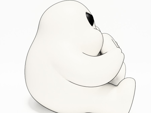 3D Printing Cutie Donut Ghost toy 3D Model