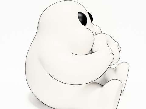 3D Printing Cutie Donut Ghost toy 3D Model
