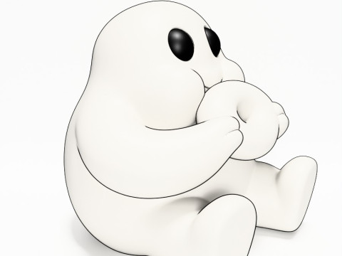 3D Printing Cutie Donut Ghost toy 3D Model