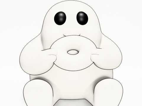 3D Printing Cutie Donut Ghost toy 3D Model
