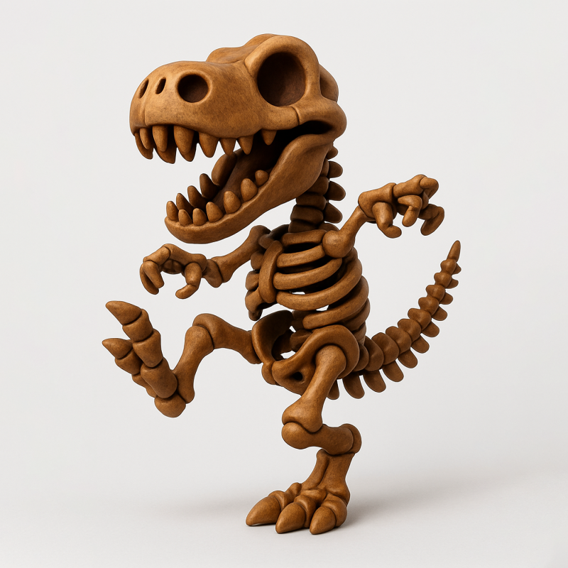 3D Printing Dino Minimalist Skeletal toy 3Dモデル .c4d .max .obj .3ds .fbx .stl .blend 