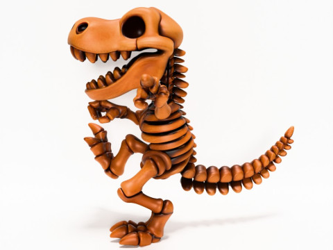 3D Printing Dino Minimalist Skeletal toy 3Dモデル