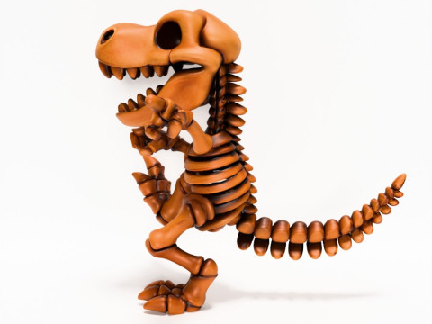 3D Printing Dino Minimalist Skeletal toy 3Dモデル
