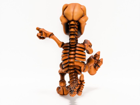 3D Printing Dino Minimalist Skeletal toy 3Dモデル