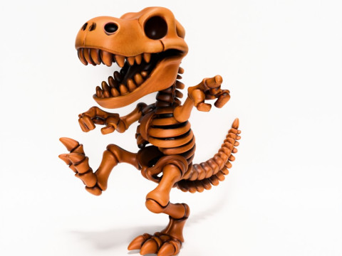 3D Printing Dino Minimalist Skeletal toy 3Dモデル