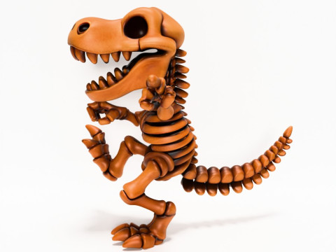 3D Printing Dino Minimalist Skeletal toy 3Dモデル