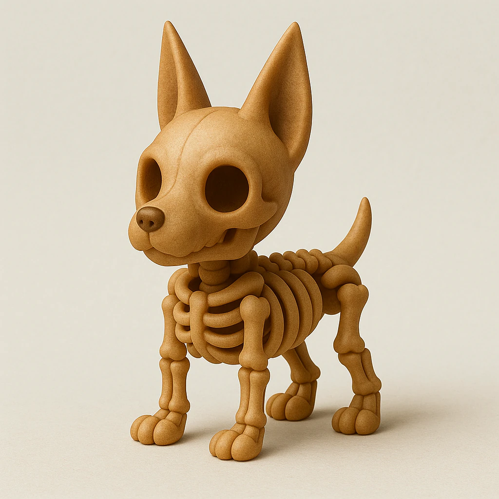 3D Printing Doberman Minimalist Skeletal toy 3D Model .c4d .max .obj .3ds .fbx .stl .blend