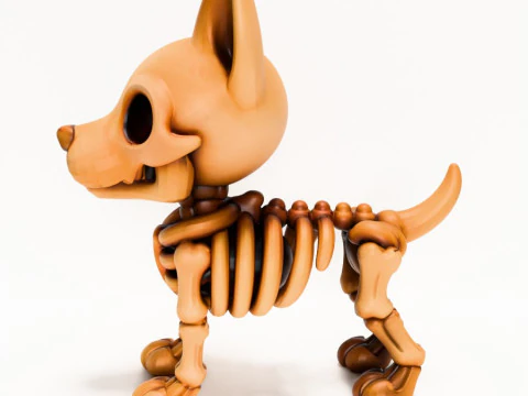 3D Printing Doberman Minimalist Skeletal toy 3D Model
