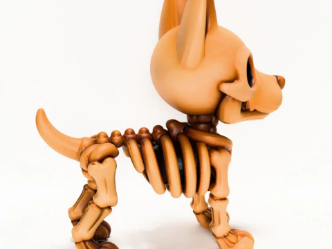 3D Printing Doberman Minimalist Skeletal toy 3D Model